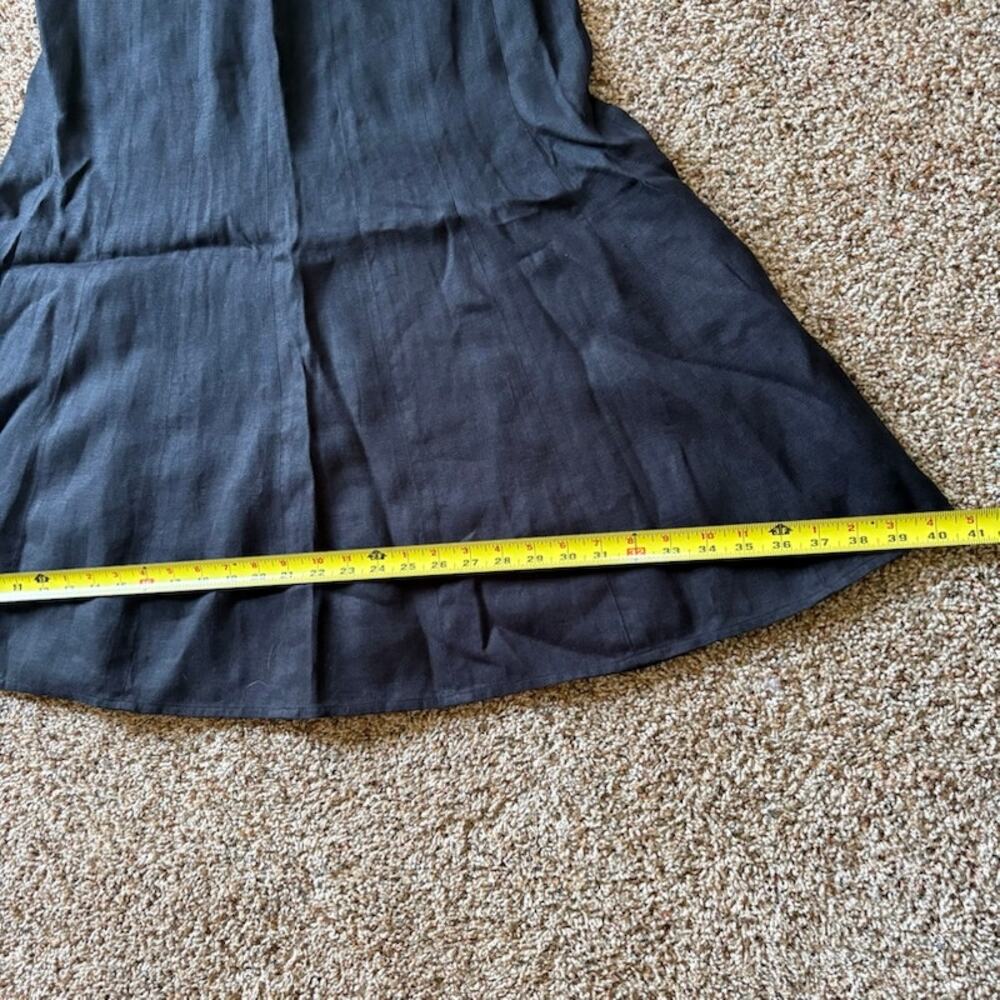 Talbots Petites 100% Irish Linen Fit and Flare Midi Womens sz 10 Gray Quiet Lux - Picture 6 of 8